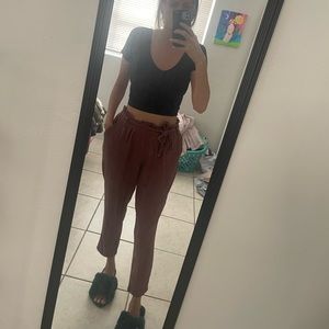 Maurice’s purple soft pants with adjustable belt